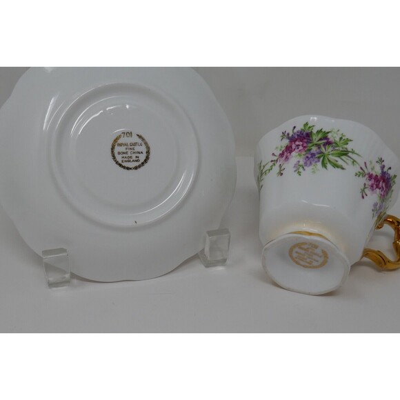 Royal Castle Fine Bone China Tea Cup & Saucer #701 - Picture 11 of 13